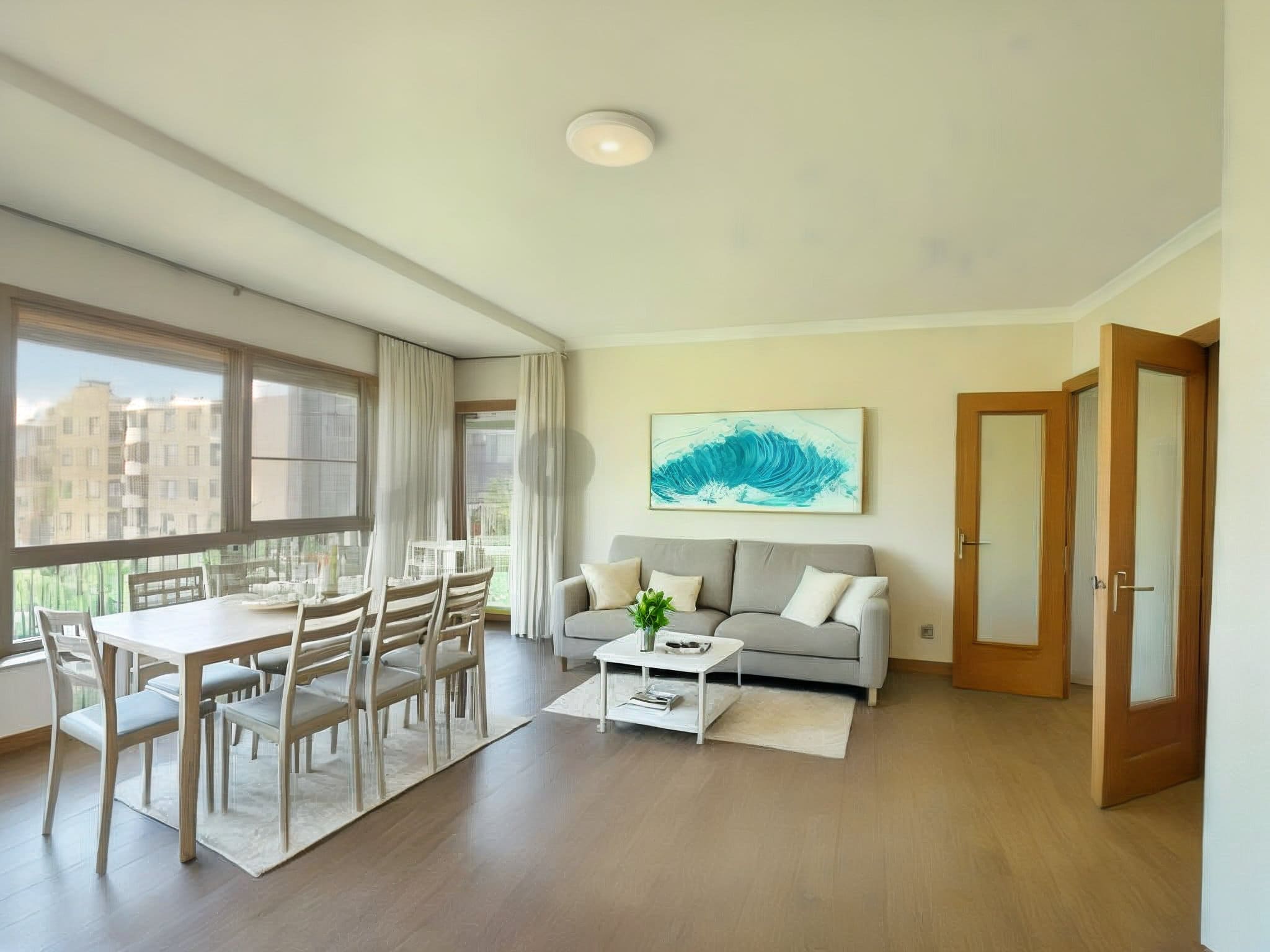 salón con home staging virtual