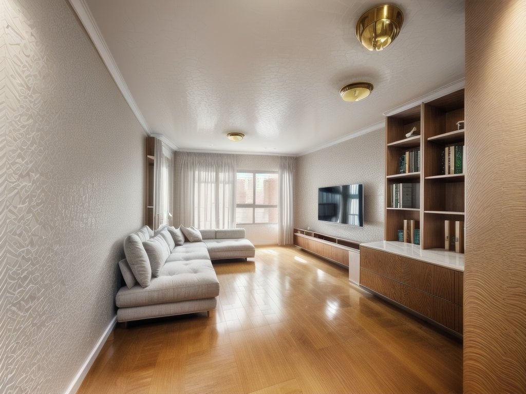 Salón con trabajo de home staging virtual